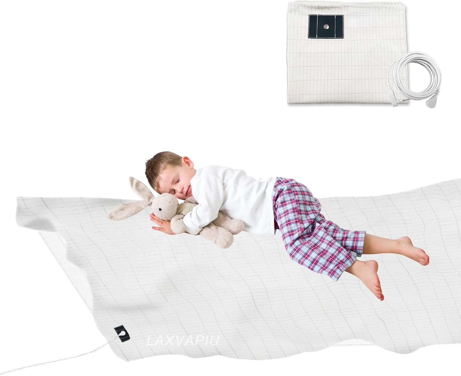 Groundingliving Grounding Crib Sheet for Baby Crib Bedding 27 x 52 Inch Silver Fiber with Grounding Cord